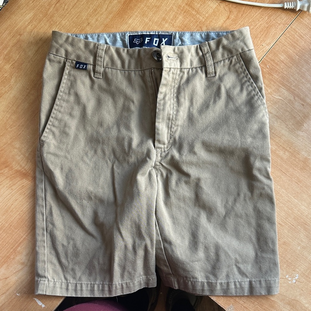 Fox Kids Khaki Flat Front Shorts